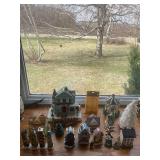 Assorted Collection of Christmas Village Houses and Figurines