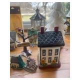 Assorted Collection of Christmas Village Houses and Figurines