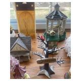 Assorted Collection of Christmas Village Houses and Figurines