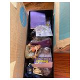 Collection of Assorted Decorative Figurines, Vintage Glassware, and Bird Clock