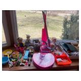 Vintage Doll Collection with Accessories and Dollhouse Parts