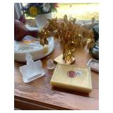 Assorted Vintage Collectibles Lot: Figurines, Glassware, and Decor