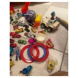 Collection of Assorted Vintage Toys Including Cars and Figures