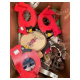 Large Collection of Decorative Figurines, Sewing Accessories, and Kitchen Items