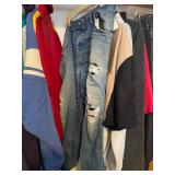 Collection of Mixed-Brand Clothing with Wrangler Jeans