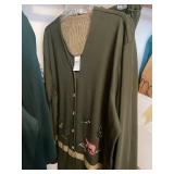 Collection of Vintage XL to 3XL Clothing Including Cardigans, Blazers, and Shirts