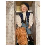 Pair of Collectible Mother Goose Dolls by Knowles - Mary and Little Boy Blue