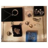 Collection of Fashion Jewelry Including Necklaces, Rings, and Bracelets