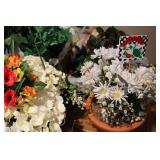 mixed artificial flowers...