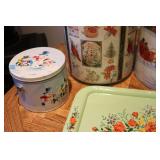 mixed tin containers...