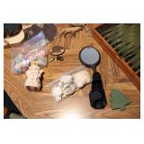 Moose decor, glass chess board and ...