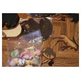 Moose decor, glass chess board and ...