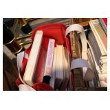 Box of magazines and small bag of v...