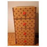 4 drawer cardboard storage box 25" ...