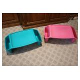 2 plastic lap desks for kids with s...