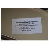 4 stainless steel hot plates new in...