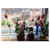 Huge artificial flower lot with vas...