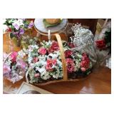 Huge artificial flower lot with vas...