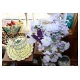 Huge artificial flower lot with vas...