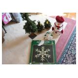 Mini christmas trees, light up star...