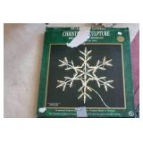 Mini christmas trees, light up star...