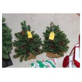 Mini christmas trees, light up star...