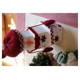 Mini christmas trees, light up star...