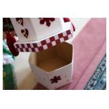 Mini christmas trees, light up star...