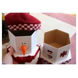 Mini christmas trees, light up star...