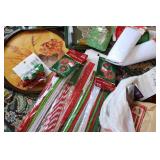 Christmas crafting supplies ribbon,...