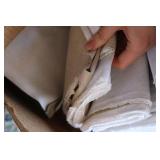 box of fabric and mixed material...