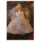 Vintage doll in wedding dress...