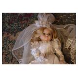 Vintage doll in wedding dress...
