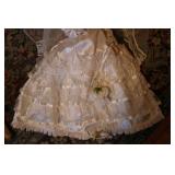 Vintage doll in wedding dress...