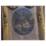 Antique Ornate Gold Gilt Trumeau Mirror ~ La Bonne Mere