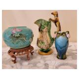 Majolica Collection ~ Bulb Vase * Pitcher * Vase