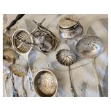 Antique Sterling Silver Tea Strainers Seives ~ 253 grams w/handles