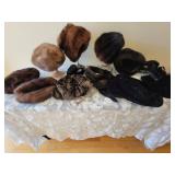 Vintage Mink Fur Scarves and Hats plus Muff