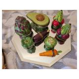 Limoges Porcelain Trinket Box Collection ~ Vegitable Theme