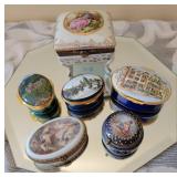 Architecture and People Theme Trinket Box Collection ~ Limoges * Halcyon
