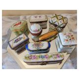 Limoges Porcelain Trinket Box Collection ~ Floral Bouquet Theme