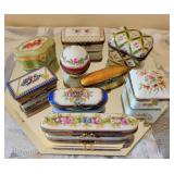 Limoges Porcelain Trinket Box Collection ~ Floral Bouquet Theme