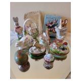 Bunny and Mouse Trinket Box and Figurine Collection ~ Limoges