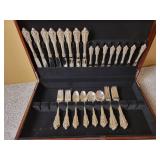 Wallace Grand Baroque Sterling Silver 5 pc Flatware Service for 8 ~ 1684 grams
