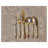 Wallace Grand Baroque Sterling Silver 5 pc Flatware Service for 8 ~ 1684 grams