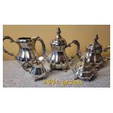 Sterling Silver Tea Service with sp Tray ~ 2441 grams