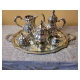Sterling Silver Tea Service with sp Tray ~ 2441 grams