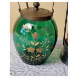 Antique Victorian Colored Glass Pickle Castors