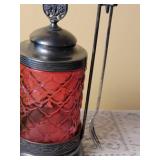 Antique Victorian Colored Glass Pickle Castors