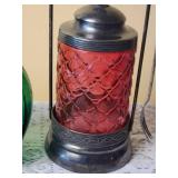 Antique Victorian Colored Glass Pickle Castors